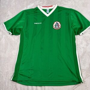 Vintage Remini Mexico National Team Soccer Jersey Green Mens Unitalla Large